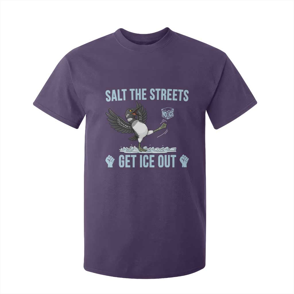 Salt The Streets Get Ice Out T Shirt For Kid Resist Minneapolis Political TS12 Purple Print Your Wear