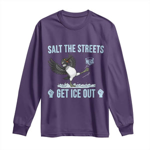 Salt The Streets Get Ice Out Long Sleeve Shirt Resist Minneapolis Political TS12 Purple Print Your Wear