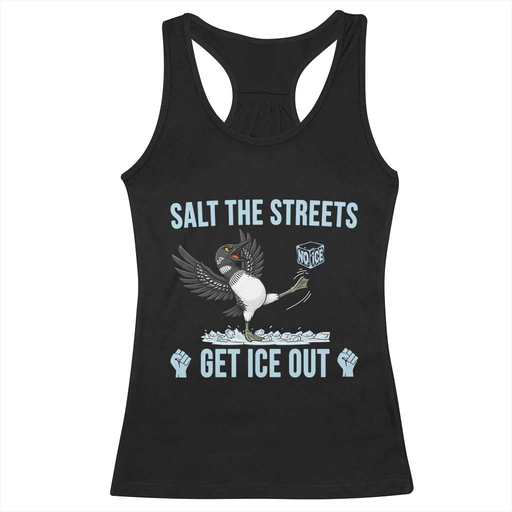 Salt The Streets Get Ice Out Racerback Tank Top Resist Minneapolis Political TS12 Black Print Your Wear