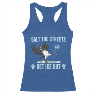 Salt The Streets Get Ice Out Racerback Tank Top Resist Minneapolis Political TS12 Royal Blue Print Your Wear