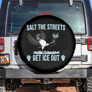 Salt The Streets Get Ice Out Spare Tire Cover Resist Minneapolis Political TS12 No hole Black Print Your Wear