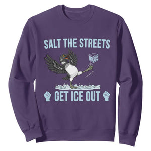 Salt The Streets Get Ice Out Sweatshirt Resist Minneapolis Political TS12 Purple Print Your Wear