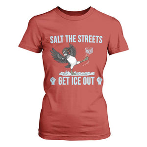 Salt The Streets Get Ice Out T Shirt For Women Resist Minneapolis Political TS12 Red Print Your Wear