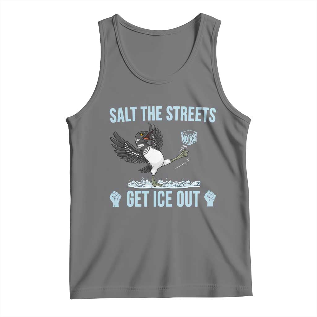 Salt The Streets Get Ice Out Tank Top Resist Minneapolis Political TS12 Black Heather Print Your Wear