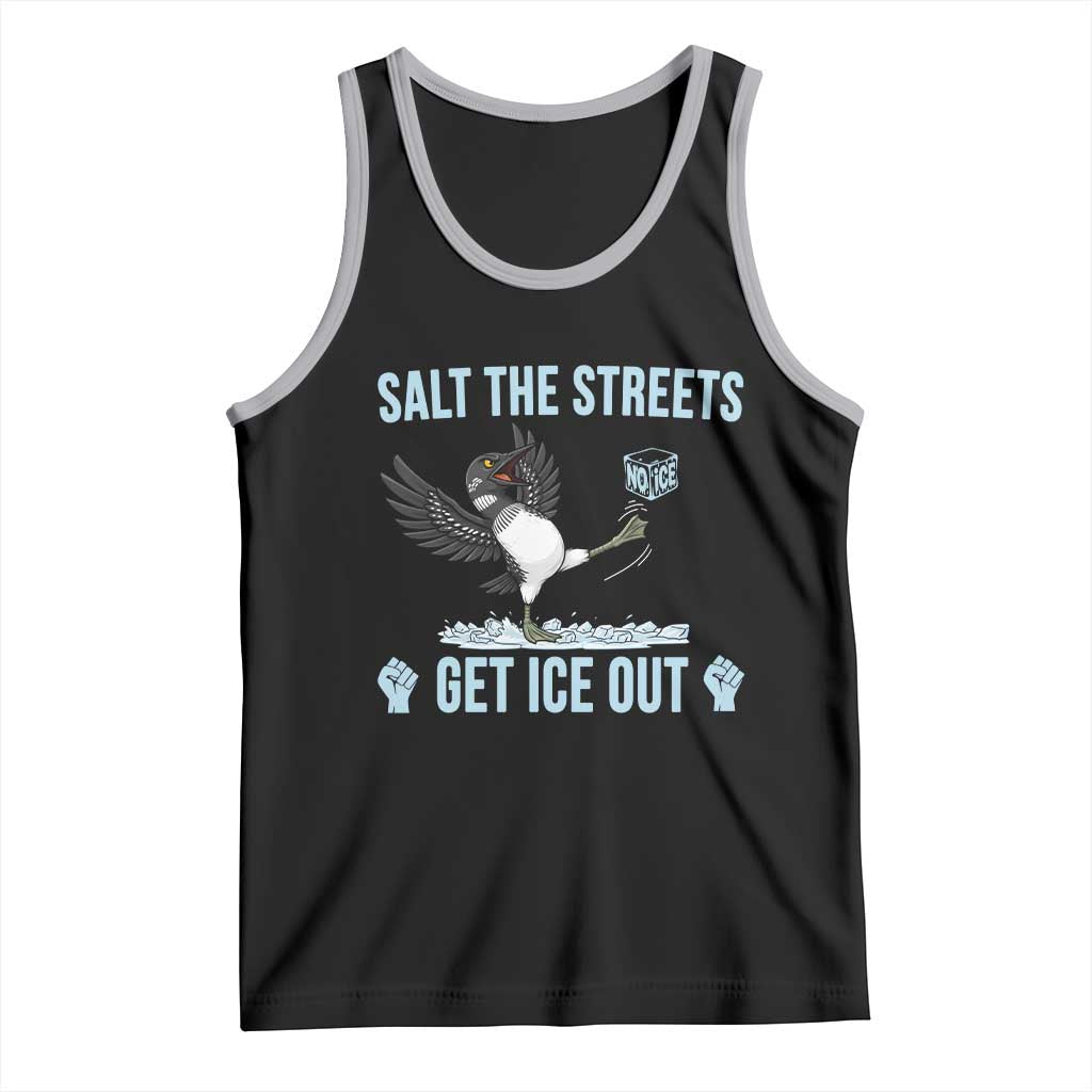 Salt The Streets Get Ice Out Tank Top Resist Minneapolis Political TS12 Black Athletic Heather Print Your Wear