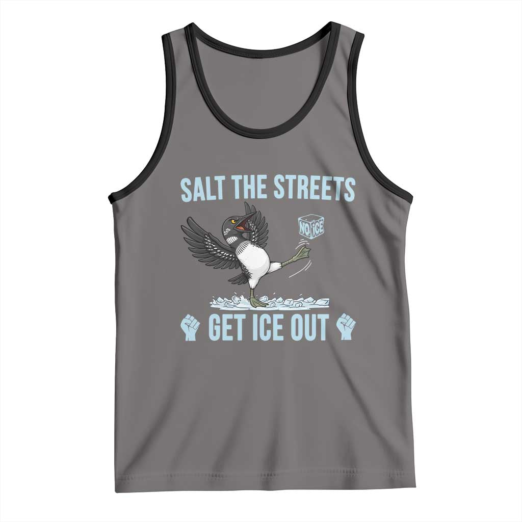 Salt The Streets Get Ice Out Tank Top Resist Minneapolis Political TS12 Deep Heather Black Print Your Wear
