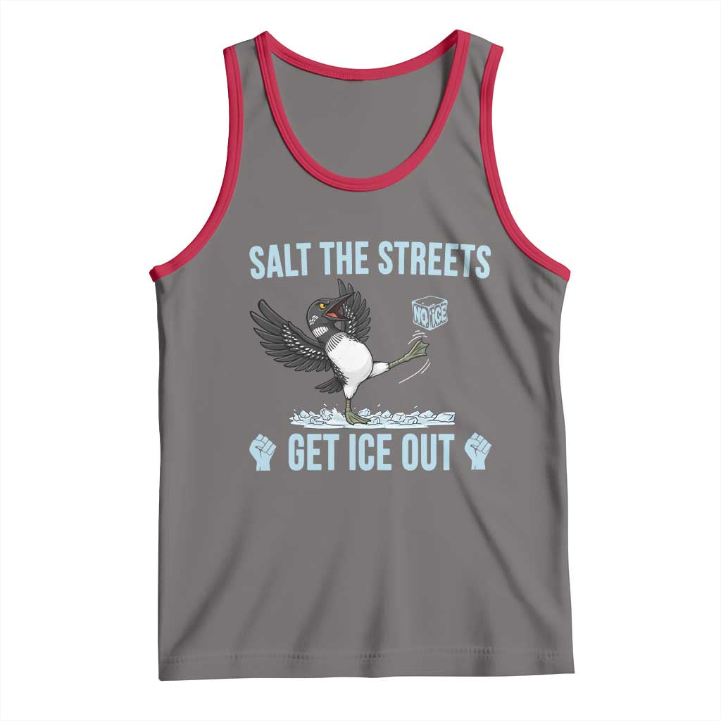 Salt The Streets Get Ice Out Tank Top Resist Minneapolis Political TS12 Deep Heather Red Print Your Wear