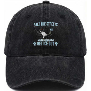 Salt The Streets Get Ice Out Washed Cotton Baseball Cap Resist Minneapolis Political TS12 Print Your Wear