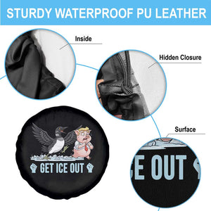 Get Ice Out Spare Tire Cover Funny Minnesota Loon Chasing Trump Pig TS12 Print Your Wear
