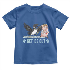 Get Ice Out Toddler T Shirt Funny Minnesota Loon Chasing Trump Pig TS12 Royal Blue Print Your Wear