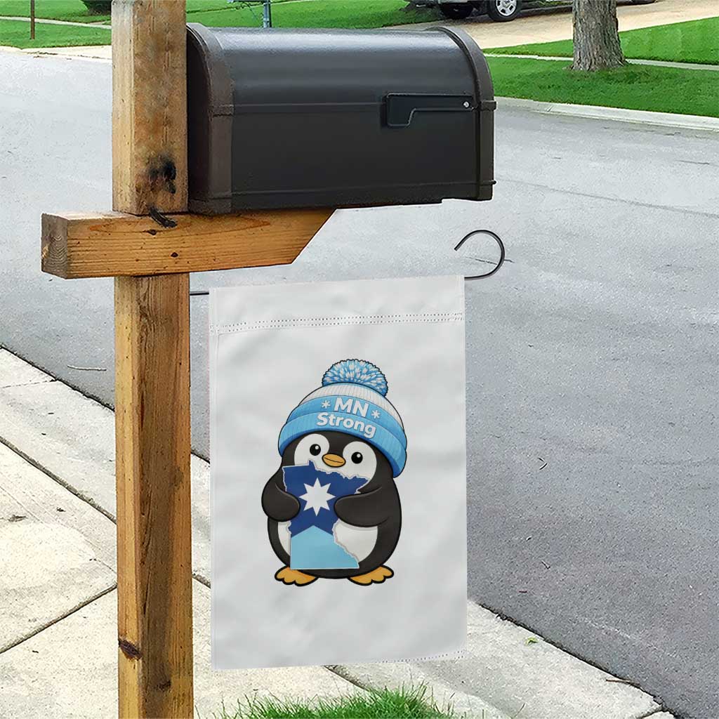 MN Strong Cute Penguin Garden Flag Minnesota State Pride Gift TS12 Print Your Wear