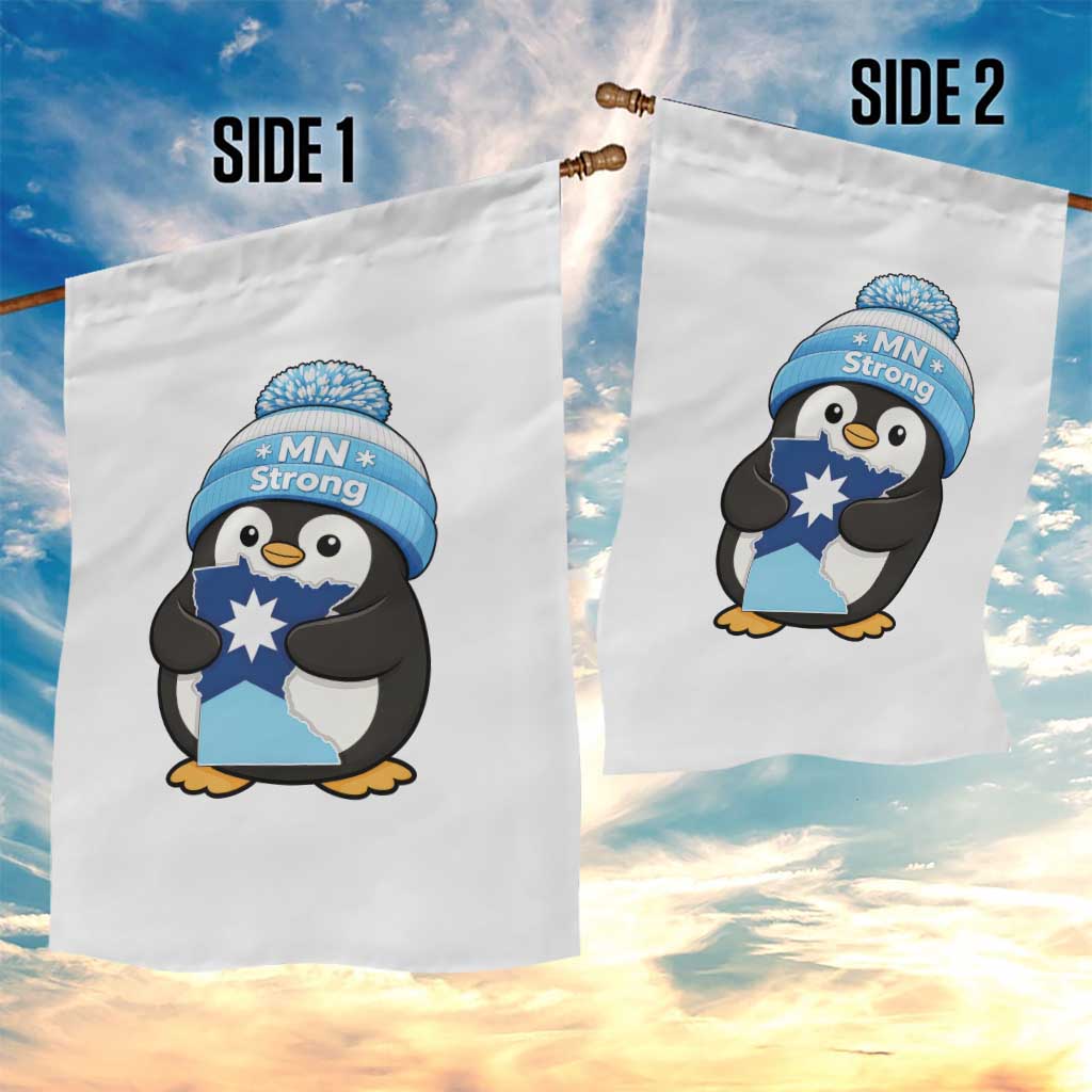 MN Strong Cute Penguin Garden Flag Minnesota State Pride Gift TS12 Print Your Wear