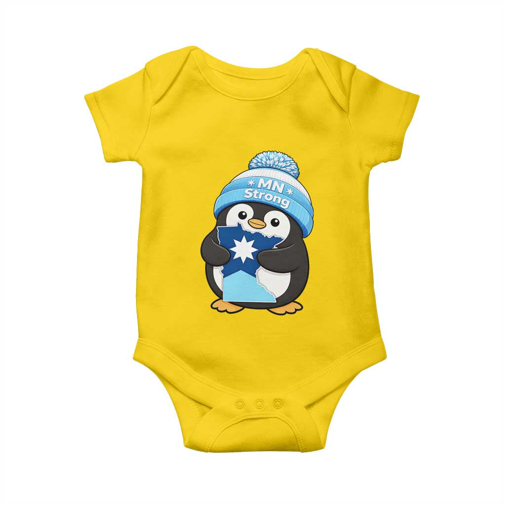 MN Strong Cute Penguin Baby Onesie Minnesota State Pride Gift TS12 Daisy Print Your Wear