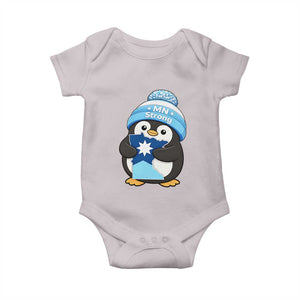 MN Strong Cute Penguin Baby Onesie Minnesota State Pride Gift TS12 Ice Gray Print Your Wear