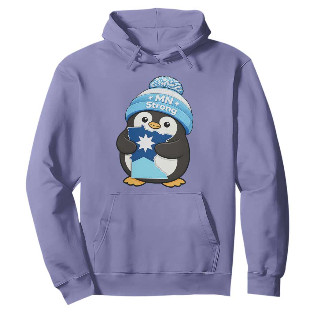 MN Strong Cute Penguin Hoodie Minnesota State Pride Gift TS12 Violet Print Your Wear