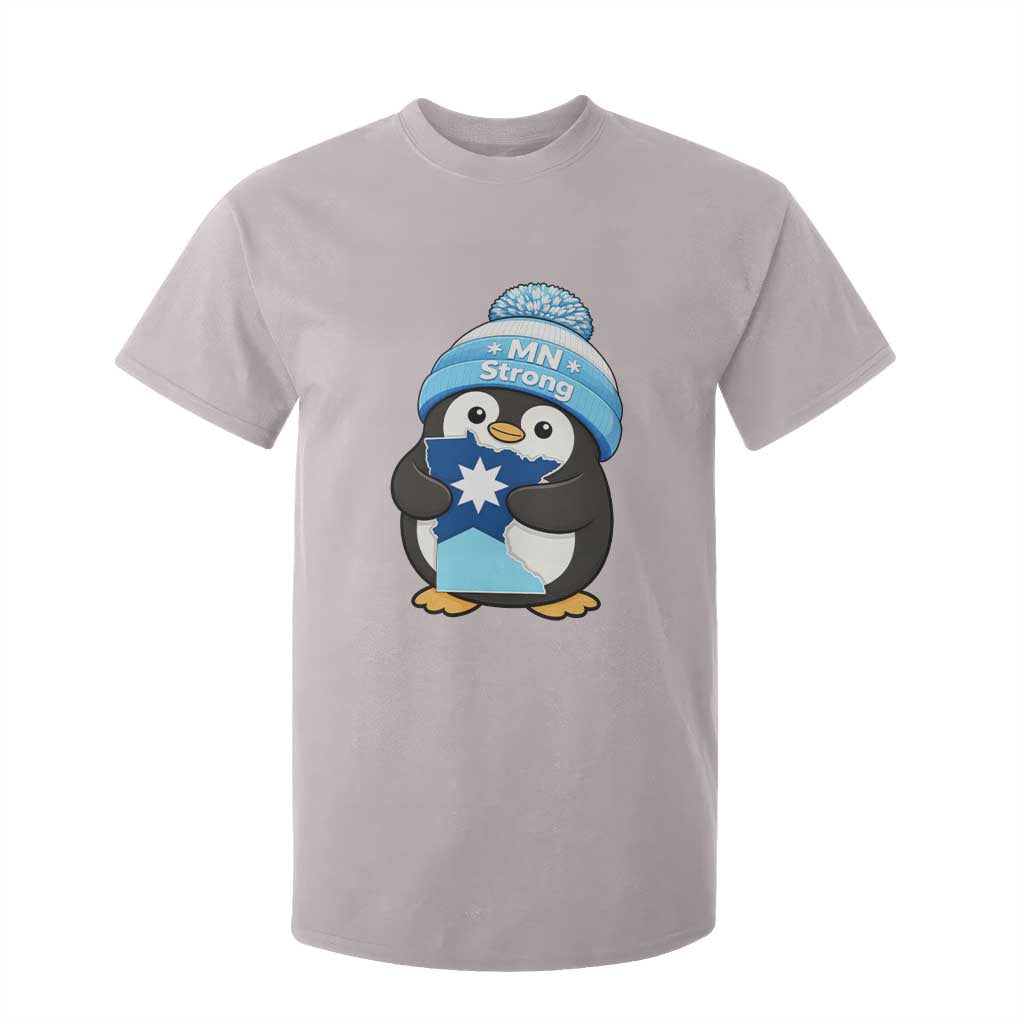 MN Strong Cute Penguin T Shirt For Kid Minnesota State Pride Gift TS12 Ice Gray Print Your Wear