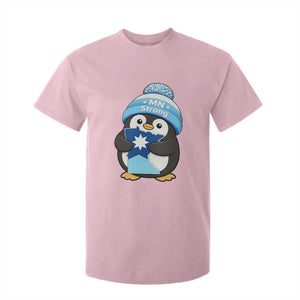 MN Strong Cute Penguin T Shirt For Kid Minnesota State Pride Gift TS12 Light Pink Print Your Wear