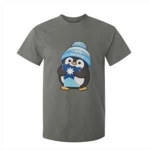 MN Strong Cute Penguin T Shirt For Kid Minnesota State Pride Gift TS12 Military Green Print Your Wear