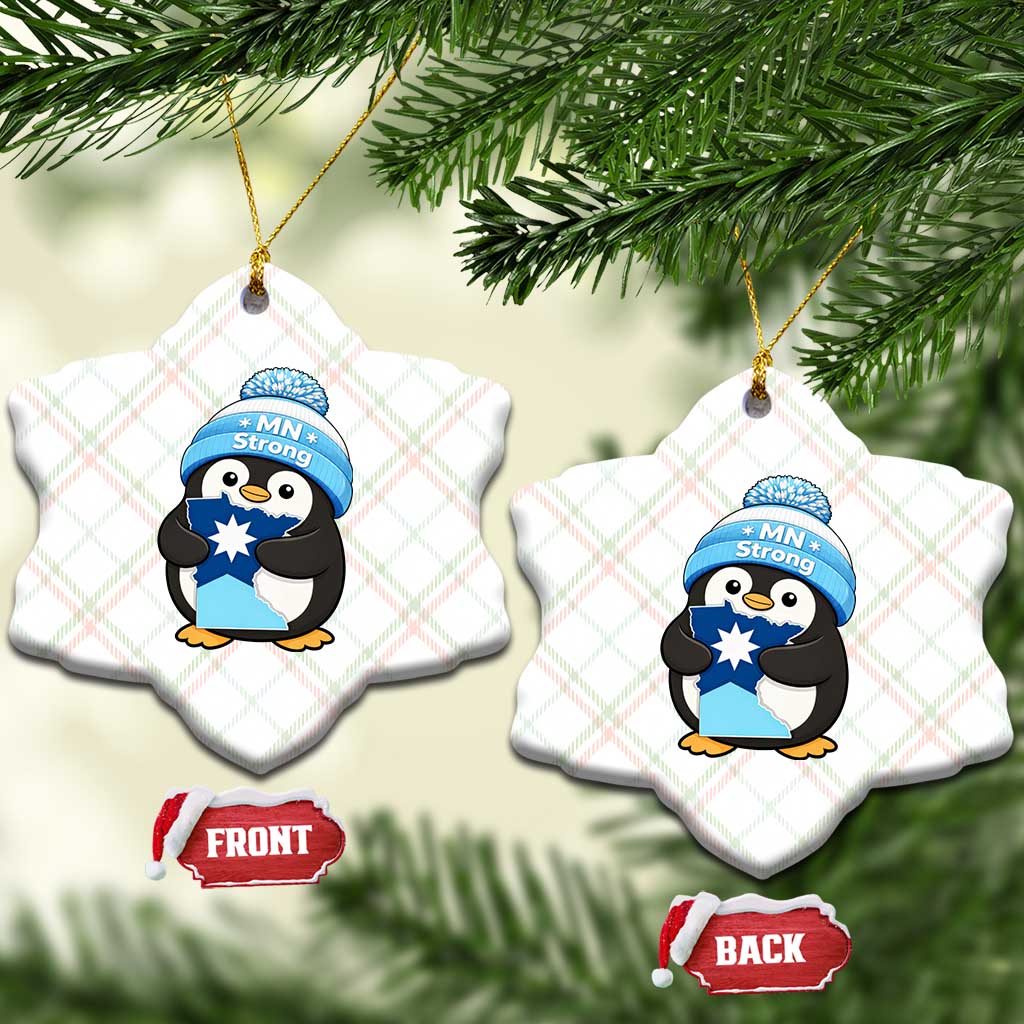 MN Strong Cute Penguin Ceramic Ornament Minnesota State Pride Gift TS12 Print Your Wear