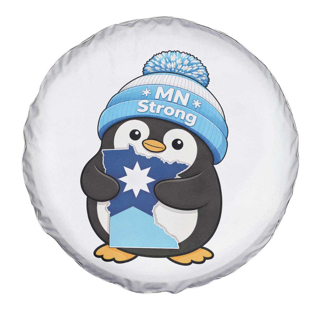 MN Strong Cute Penguin Spare Tire Cover Minnesota State Pride Gift TS12 Print Your Wear