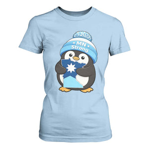 MN Strong Cute Penguin T Shirt For Women Minnesota State Pride Gift TS12 Light Blue Print Your Wear