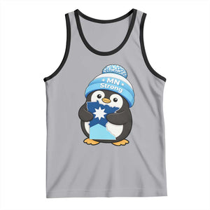 MN Strong Cute Penguin Tank Top Minnesota State Pride Gift TS12 Athletic Heather Black Print Your Wear