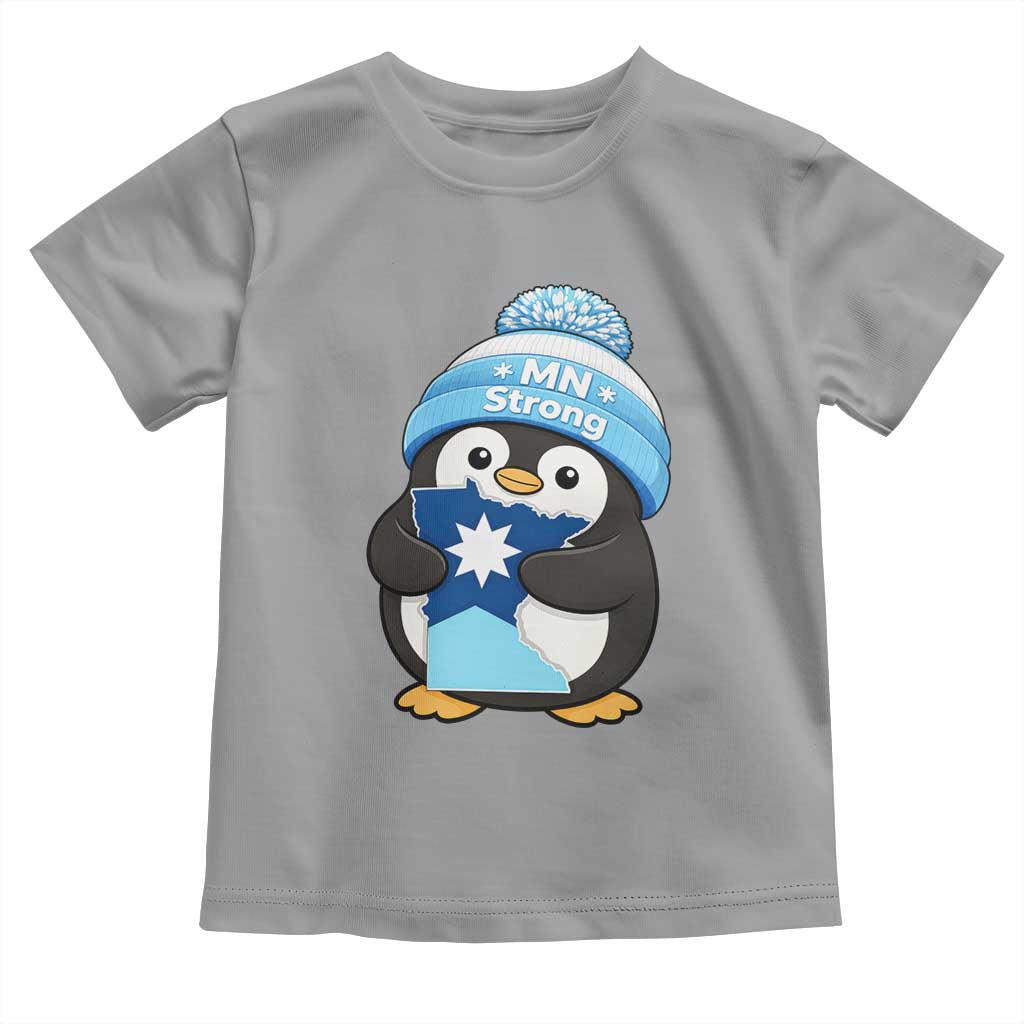 MN Strong Cute Penguin Toddler T Shirt Minnesota State Pride Gift TS12 Sport Gray Print Your Wear