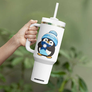 MN Strong Cute Penguin Tumbler With Handle Minnesota State Pride Gift TS12 Print Your Wear