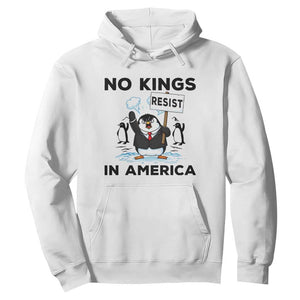 Funny Penguin Protest Hoodie No Kings In America TS12 White Print Your Wear
