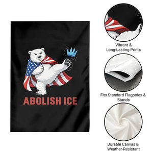 Abolish Ice Garden Flag Funny Polar Bear Kicking Crown TS12 Print Your Wear