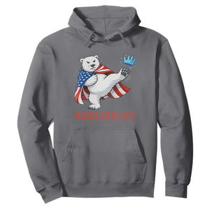 Abolish Ice Hoodie Funny Polar Bear Kicking Crown TS12 Charcoal Print Your Wear
