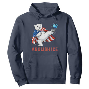 Abolish Ice Hoodie Funny Polar Bear Kicking Crown TS12 Navy Print Your Wear