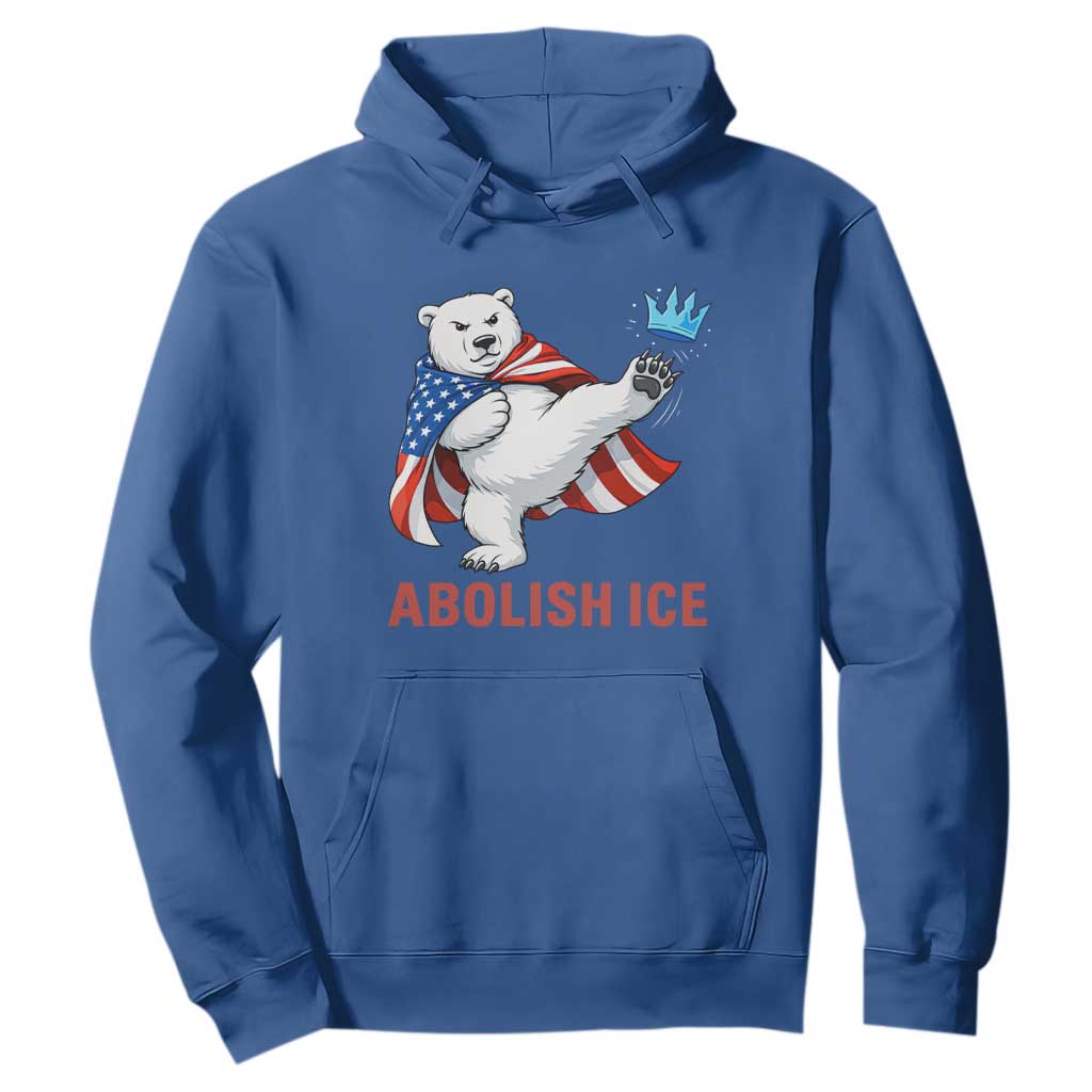 Abolish Ice Hoodie Funny Polar Bear Kicking Crown TS12 Royal Blue Print Your Wear