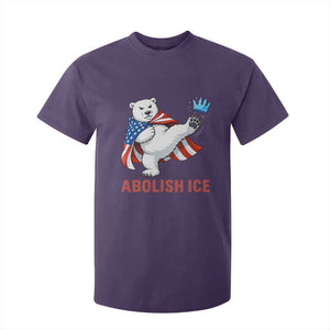 Abolish Ice T Shirt For Kid Funny Polar Bear Kicking Crown TS12 Purple Print Your Wear