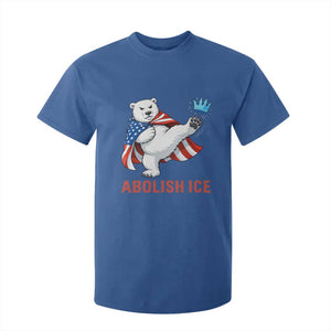 Abolish Ice T Shirt For Kid Funny Polar Bear Kicking Crown TS12 Royal Blue Print Your Wear