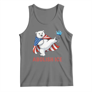 Abolish Ice Tank Top Funny Polar Bear Kicking Crown TS12 Black Heather Print Your Wear