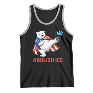 Abolish Ice Tank Top Funny Polar Bear Kicking Crown TS12 Black Athletic Heather Print Your Wear