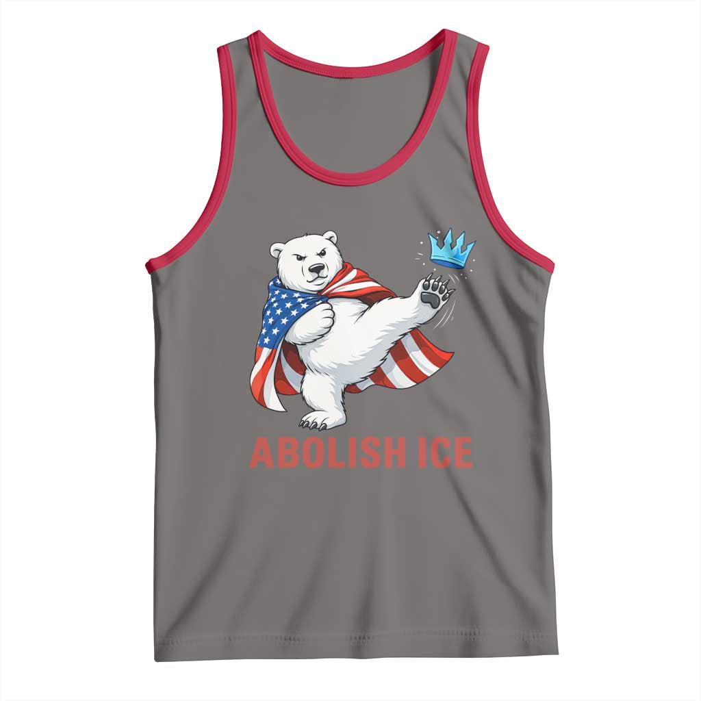 Abolish Ice Tank Top Funny Polar Bear Kicking Crown TS12 Deep Heather Red Print Your Wear
