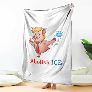 Protest Pig Kicking Icy Crown Throw Blanket Political Humor Gift TS12 Print Your Wear