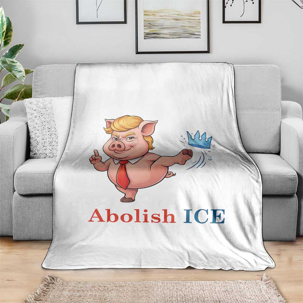 Protest Pig Kicking Icy Crown Throw Blanket Political Humor Gift TS12 Print Your Wear