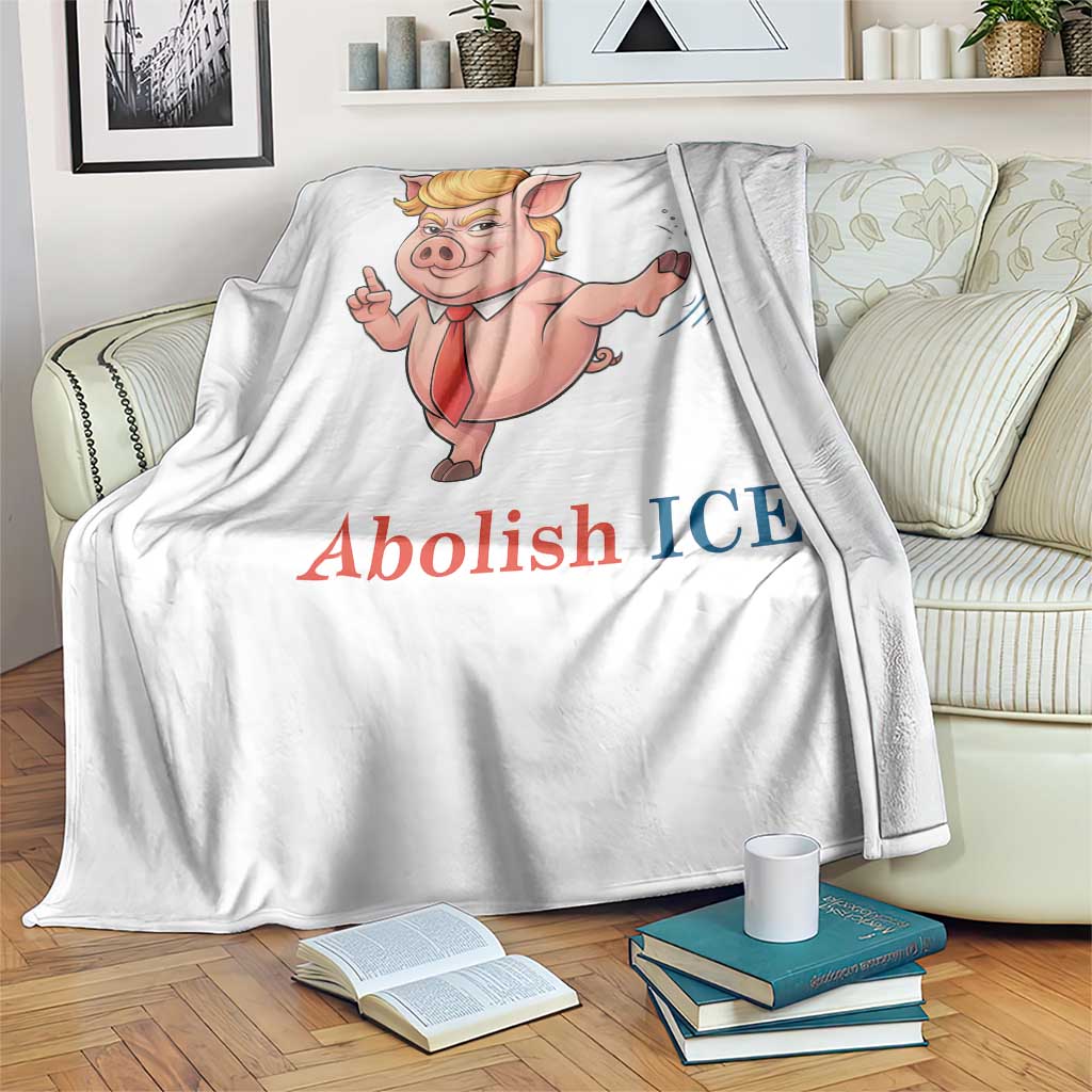 Protest Pig Kicking Icy Crown Throw Blanket Political Humor Gift TS12 Print Your Wear