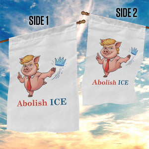 Protest Pig Kicking Icy Crown Garden Flag Political Humor Gift TS12 Print Your Wear