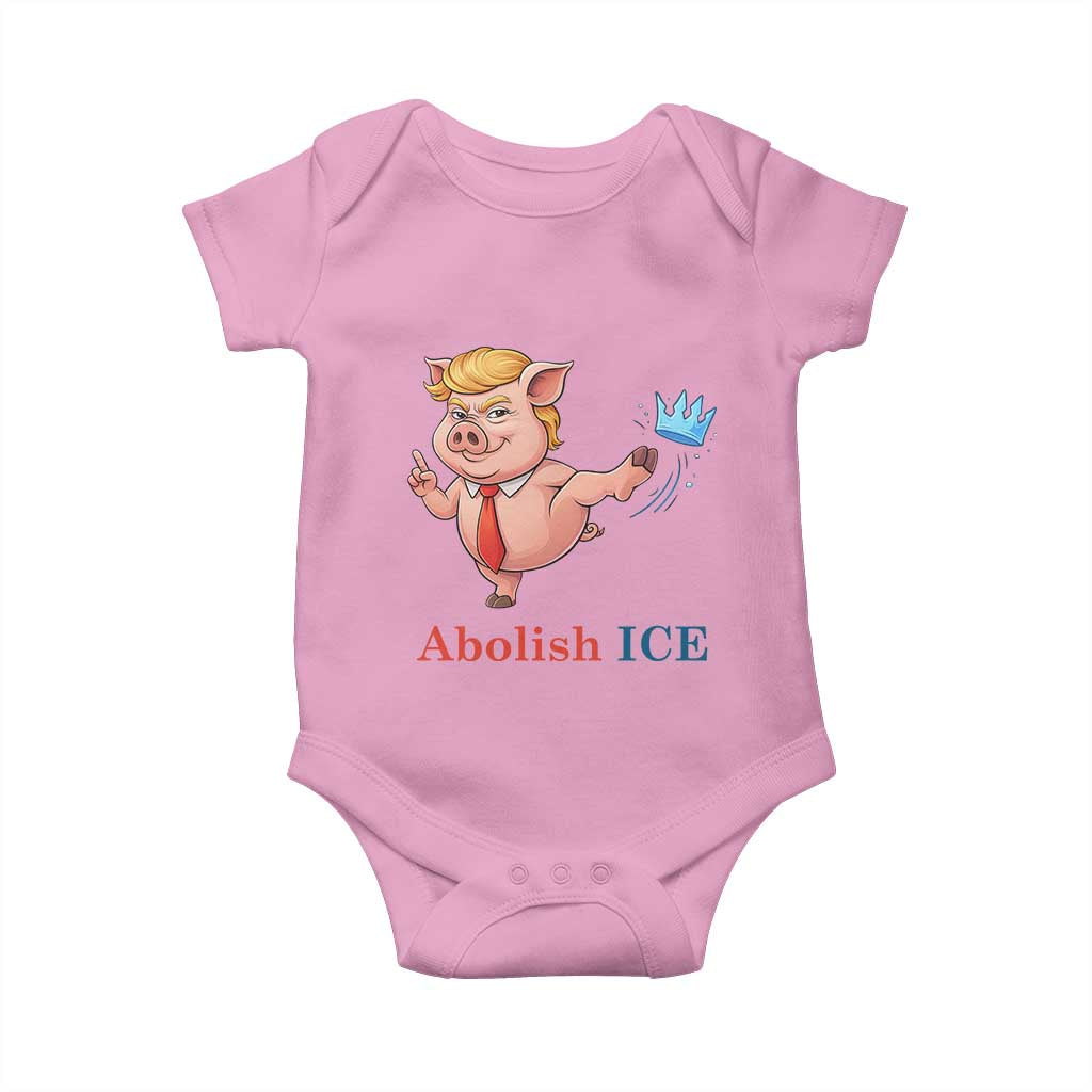 Protest Pig Kicking Icy Crown Baby Onesie Political Humor Gift TS12 Light Pink Print Your Wear