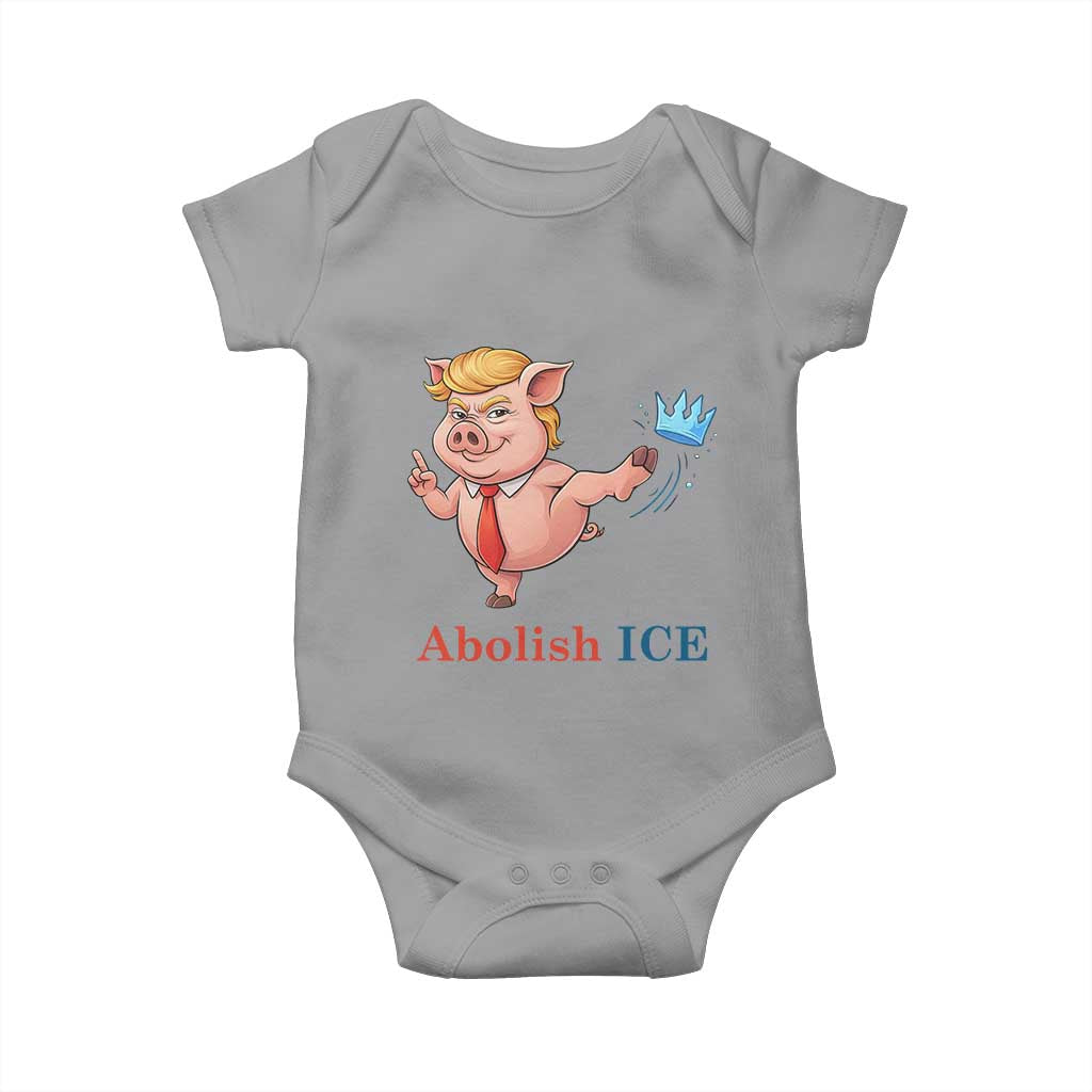 Protest Pig Kicking Icy Crown Baby Onesie Political Humor Gift TS12 Sport Gray Print Your Wear