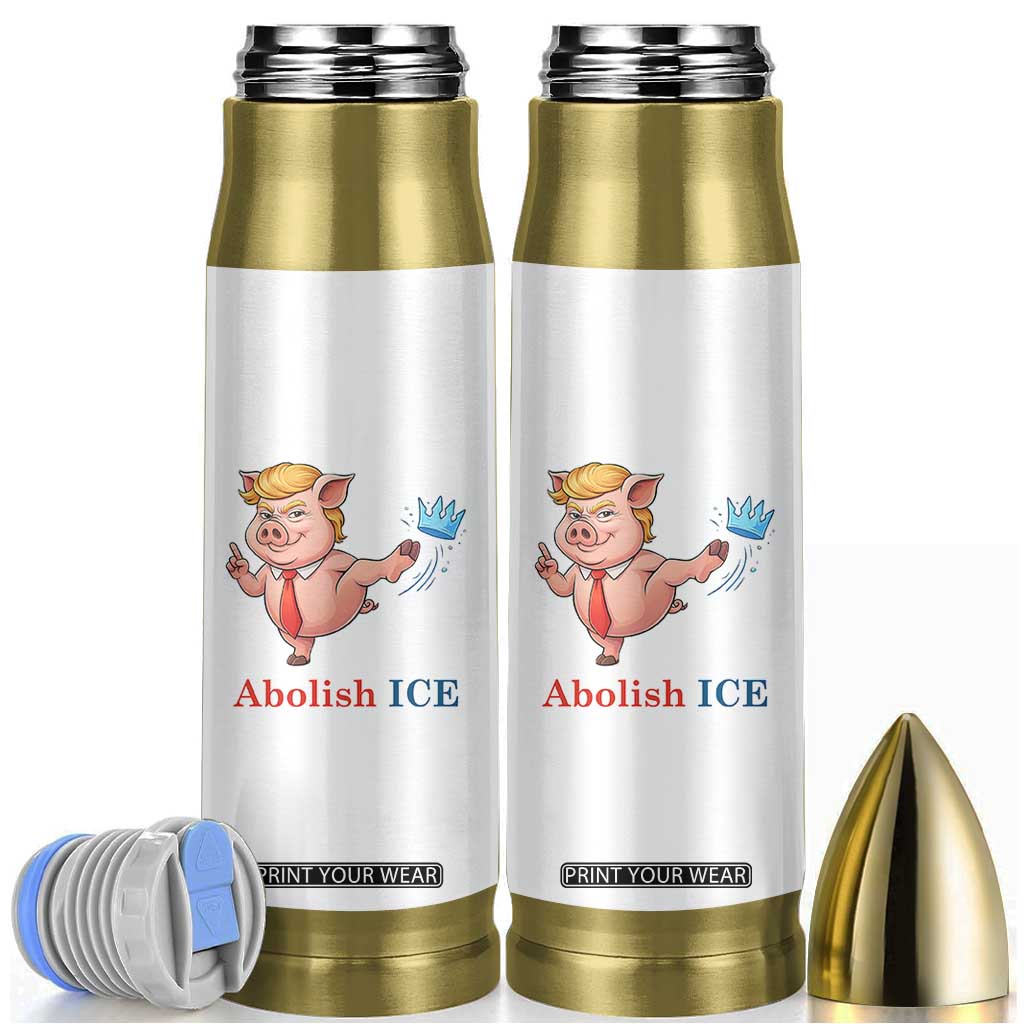 Protest Pig Kicking Icy Crown Bullet Tumbler Political Humor Gift TS12 White Print Your Wear