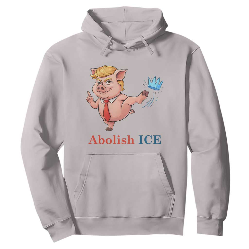 Protest Pig Kicking Icy Crown Hoodie Political Humor Gift TS12 Ice Gray Print Your Wear