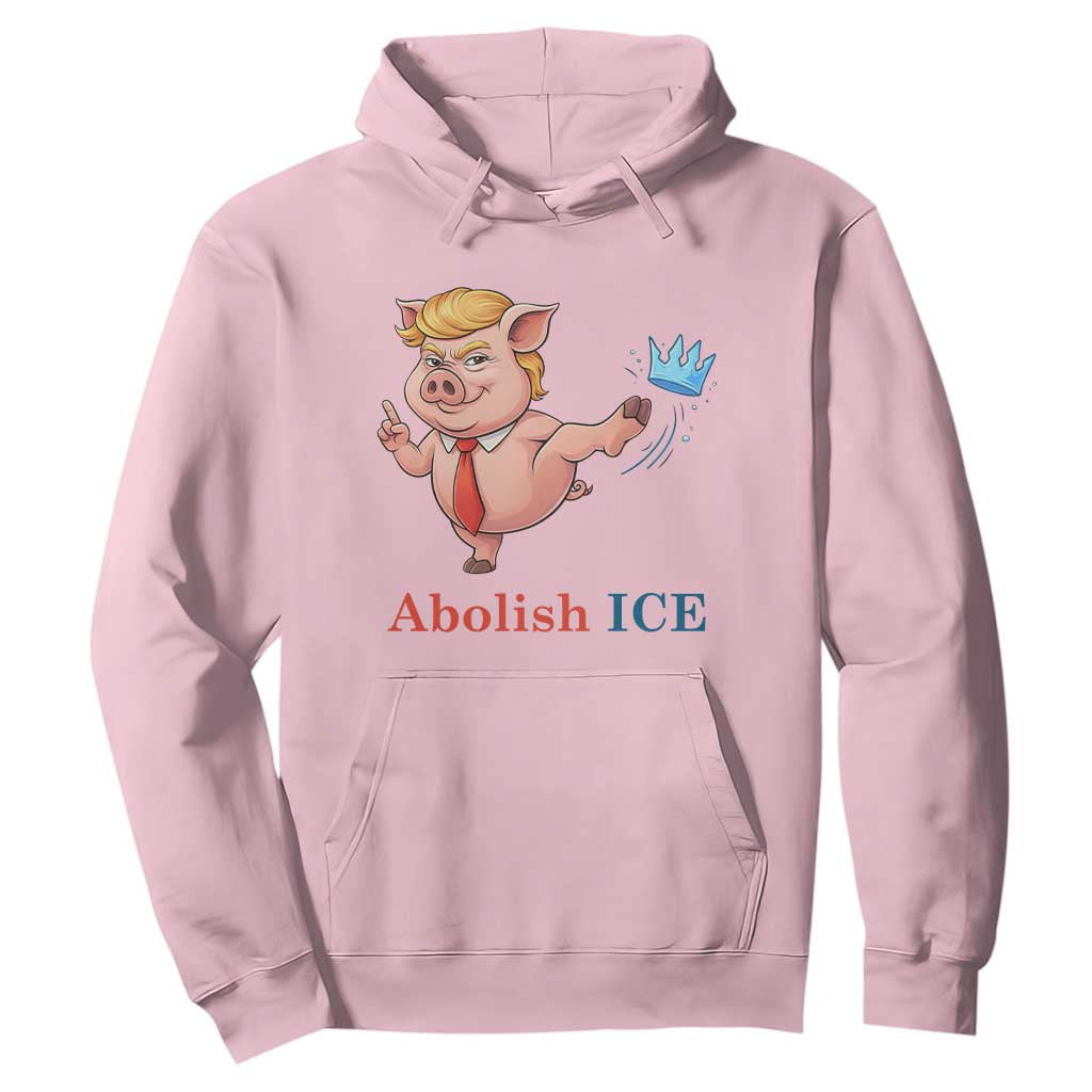 Protest Pig Kicking Icy Crown Hoodie Political Humor Gift TS12 Light Pink Print Your Wear