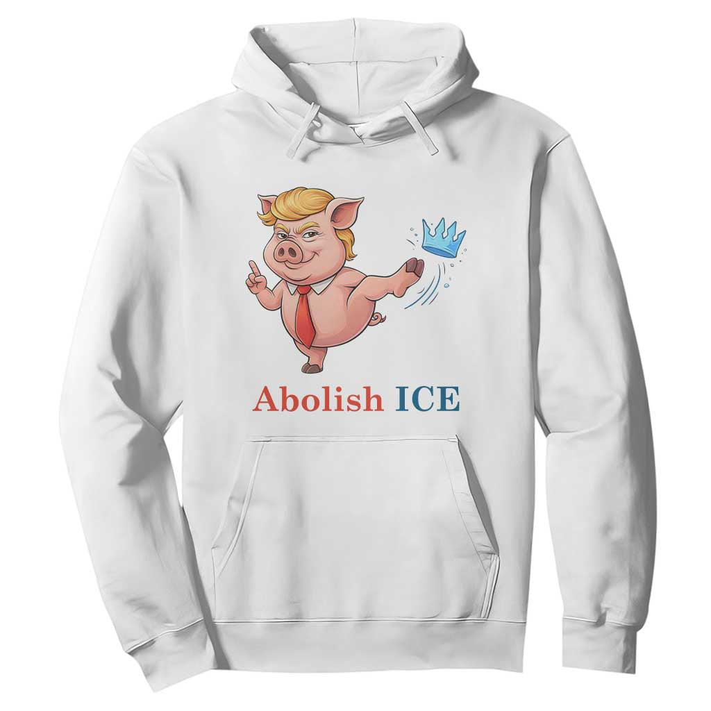 Protest Pig Kicking Icy Crown Hoodie Political Humor Gift TS12 White Print Your Wear