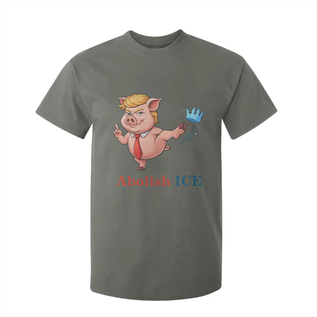 Protest Pig Kicking Icy Crown T Shirt For Kid Political Humor Gift TS12 Military Green Print Your Wear