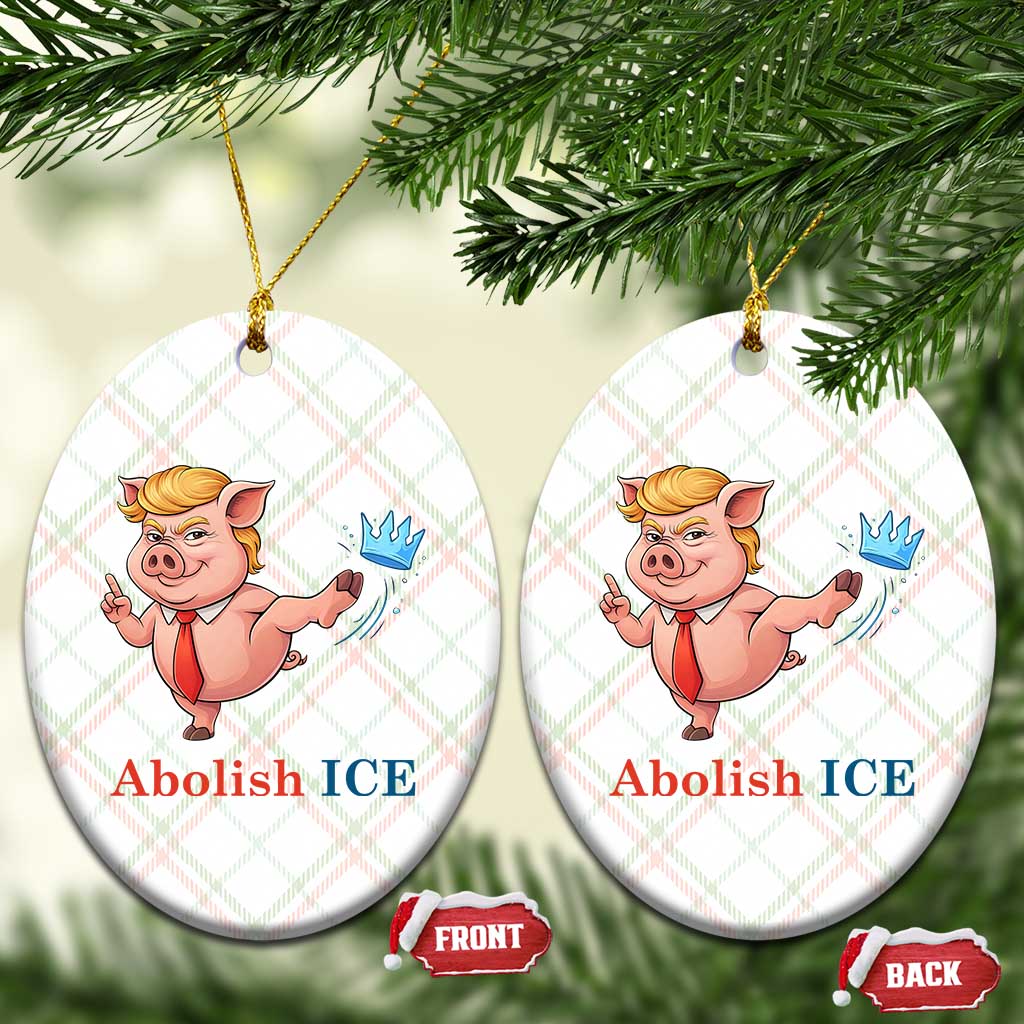 Protest Pig Kicking Icy Crown Ceramic Ornament Political Humor Gift TS12 Print Your Wear
